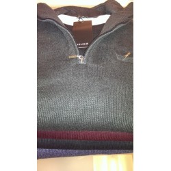 Sweatshirt m/zip i krave og brystlomme fra Belika