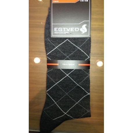 Egtved twin sokkelet med bomuld inderst og uld yderst