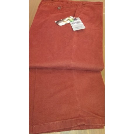 Lærredsbuks i Pima Cotton med stretch fra Brühl - Modern Fit