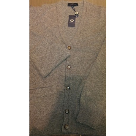 Viyella Lambswool Cardigan m/knapper og lommer - Klassisk strik fra England