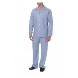 Klassisk flonel pyjamas med knapper fra Derek Rose - Savile Collection