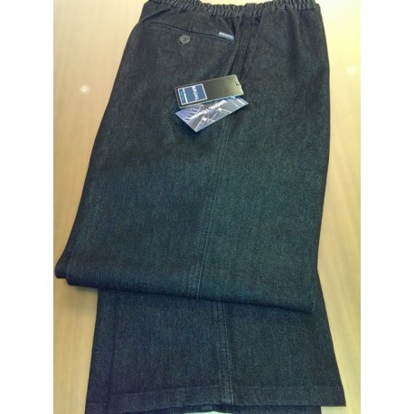 Cowboybuks med stretch samt elastik i taljen fra Brühl - Klassisk snit