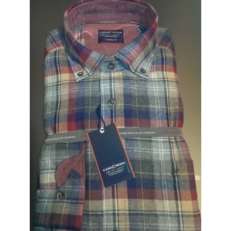 Flannelskjorte med Cashmere Feeling fra Casamoda