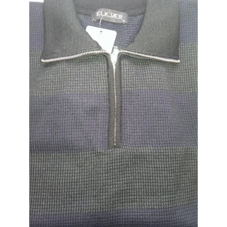 Polostrik m/lynlås i kraven fra Elkjær Strik