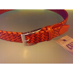 Fletbælte i læder fra Italien