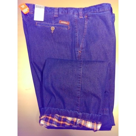 Denimbukser med Thermofor og Stretch fra Luigi Morini