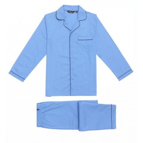 Klassisk poplin pyjamas med knapper fra Ambassador