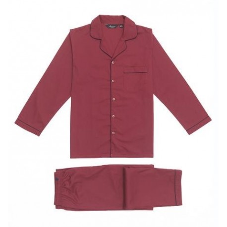 Klassisk poplin pyjamas med knapper fra Ambassador
