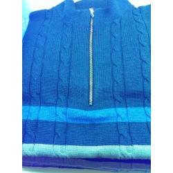 Pullover med lynlåskrave fra Elkjær