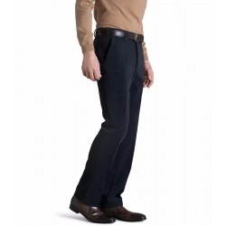 Fløjlsbukser i uld med stretch fra MEYER