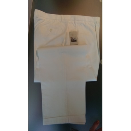 Hvide læredsbukser fra Tafotti - Klassisk snit
