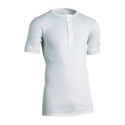 Klassisk undertrøje med korte ærmer og montering/knaplukning