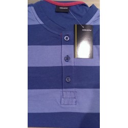 Jersey pyjamas med knaplukning i 0-hals fra Seidensticker