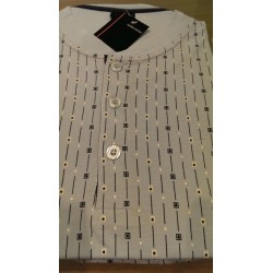Jersey pyjamas med knaplukning i 0-hals fra Seidensticker