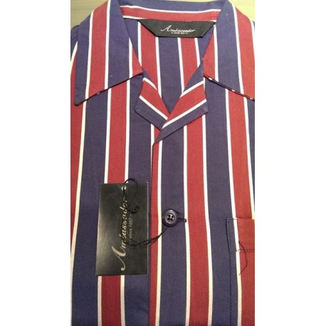 Klassisk poplin pyjamas med knapper fra Ambassador