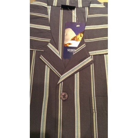 Klassisk poplin pyjamas med knapper fra Seidensticker