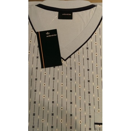 Jersey pyjamas med korte ærmer og korte ben og V-hals fra Seidensticker