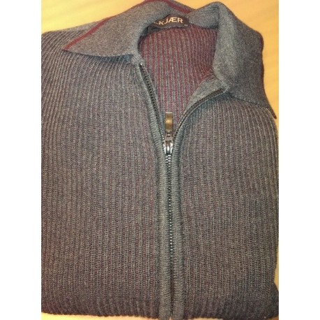 Cardigan med lynlås fra Elkjær