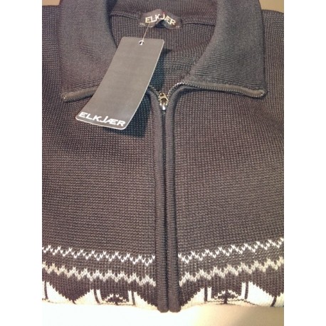 Cardigan med lynlås fra Elkjær