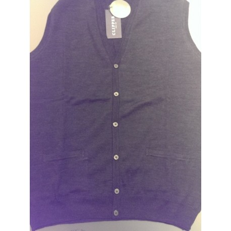 Strikket merino vest fra Clipper