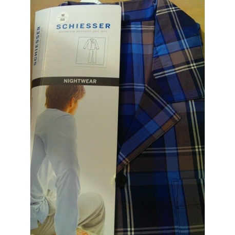 Klassisk poplin pyjamas fra Schiesser