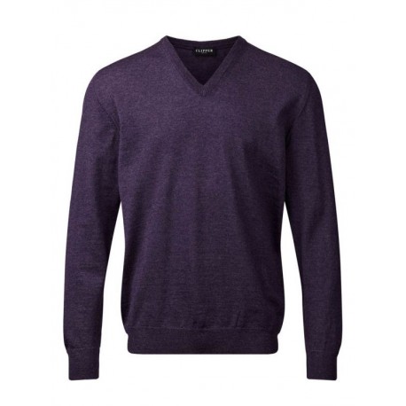 Den klassiske Clipper herrepullover med v-hals