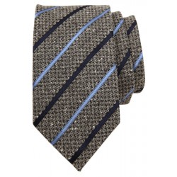 Stribet silkeslips m/hankie fra Connexion Tie