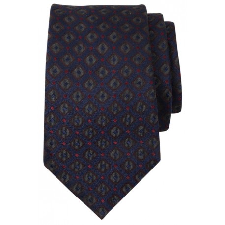 Stribet silkeslips m/hankie fra Connexion Tie