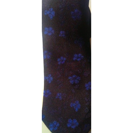 Stribet silkeslips m/hankie fra Connexion Tie