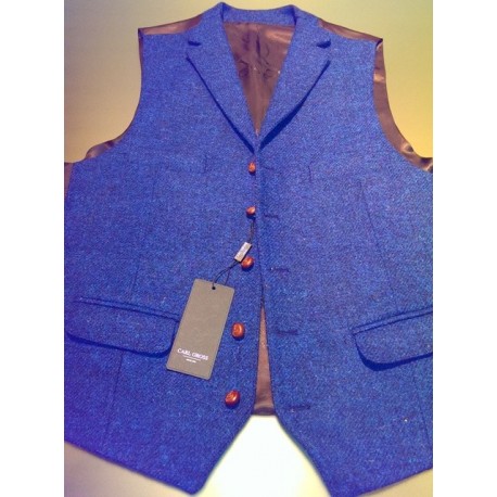 Harris Tweed vest i ren uld fra Carl Gross