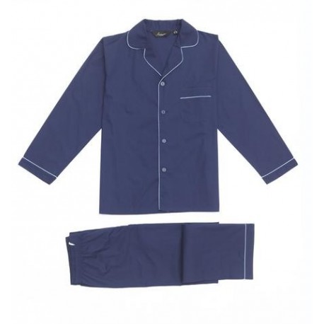 Klassisk poplin pyjamas med knapper fra Ambassador