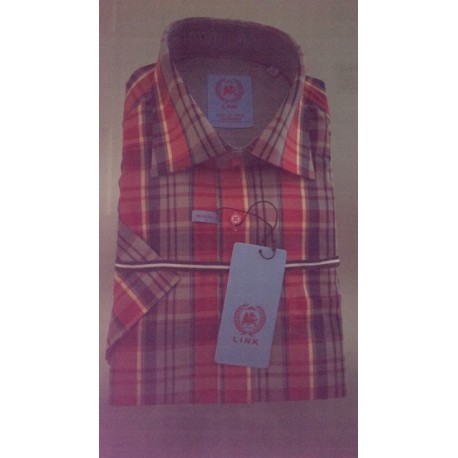 Sommerskjorte m/korte ærmer og brystlomme fra LINK