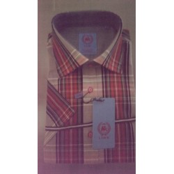 Sommerskjorte m/korte ærmer og brystlomme fra LINK