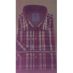 Sommerskjorte m/korte ærmer og brystlomme fra LINK