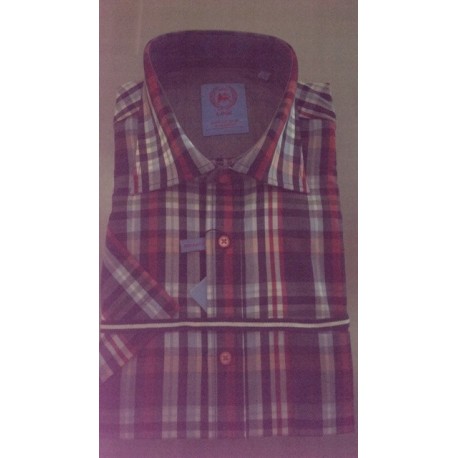 Sommerskjorte m/korte ærmer og brystlomme fra LINK